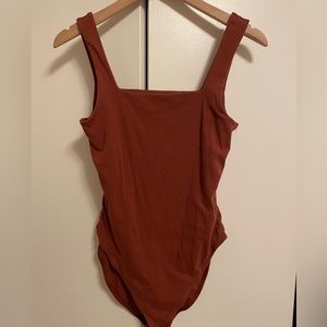 Square neck leotard tank